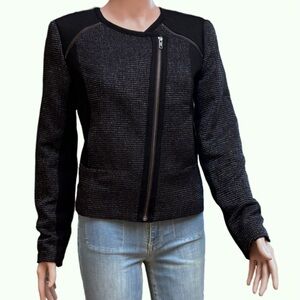 Halogen Black Cropped Jacket Medium